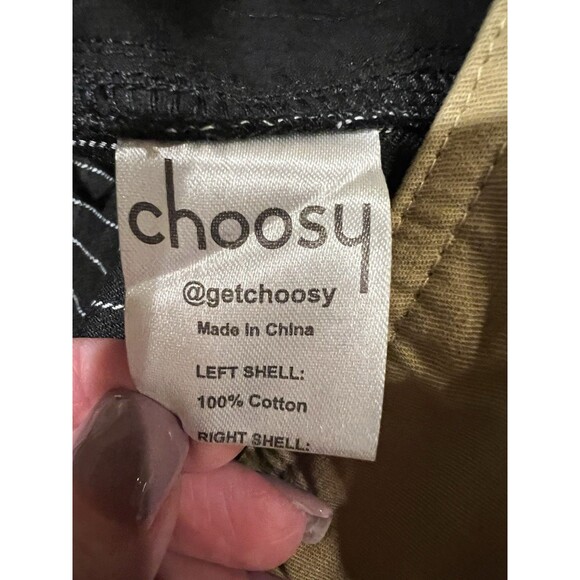 NWT Choosy "Day and Night" two-tone color block pants Tab and Pinstripe Size 12 - Picture 7 of 8